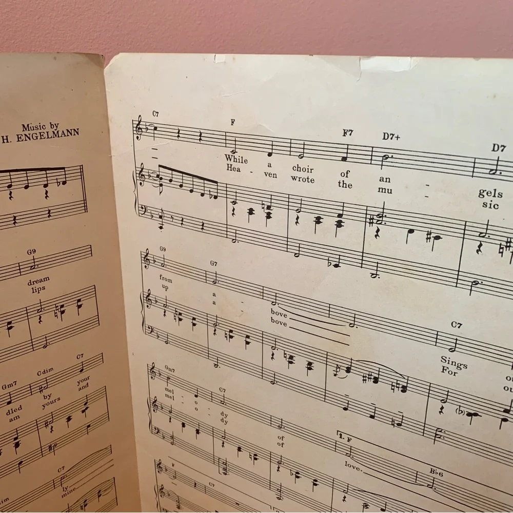 Vintage Sheet Music Score Melody of Love Vocal Edition